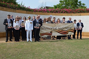 On a memorial event dedicated to Victory Day at Karachi War Cemetery