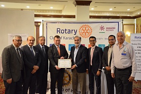On the speach at Rotary Club