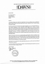On the Dawn Newspaper Editor's Response On the Dawn Newspaper Editor's Response
